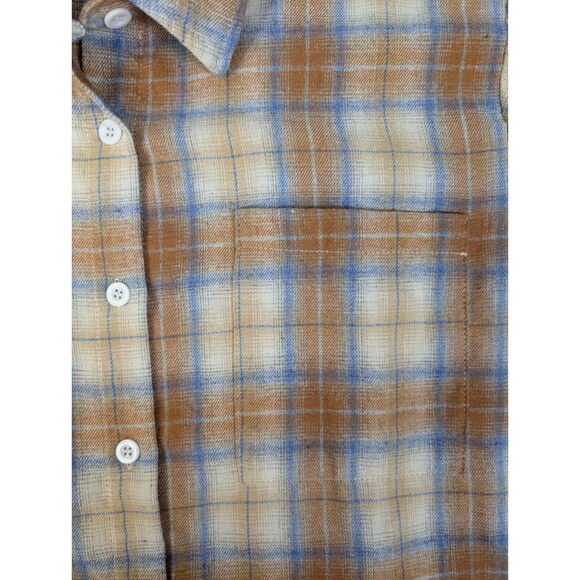 Princess Polly Plaid Oversized Flannel Button-up Shirt Shacket Size S/M - Picture 3 of 10